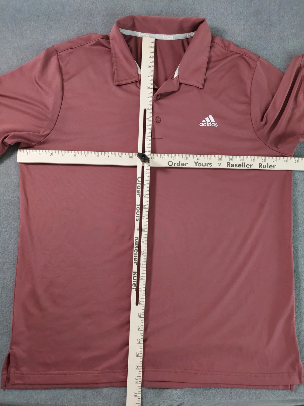 Adidas Golf Mens Ultimate365 Performance Polo Shirt Mauve Burgundy Size L